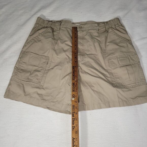 Savane Cargo Shorts Mens Sz 42 Tan Elastic Waist Hiking Pockets Outdoor Camping - Picture 9 of 14
